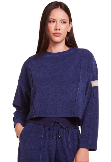 Blusa Cropped Manga Longa Athleisure SPA